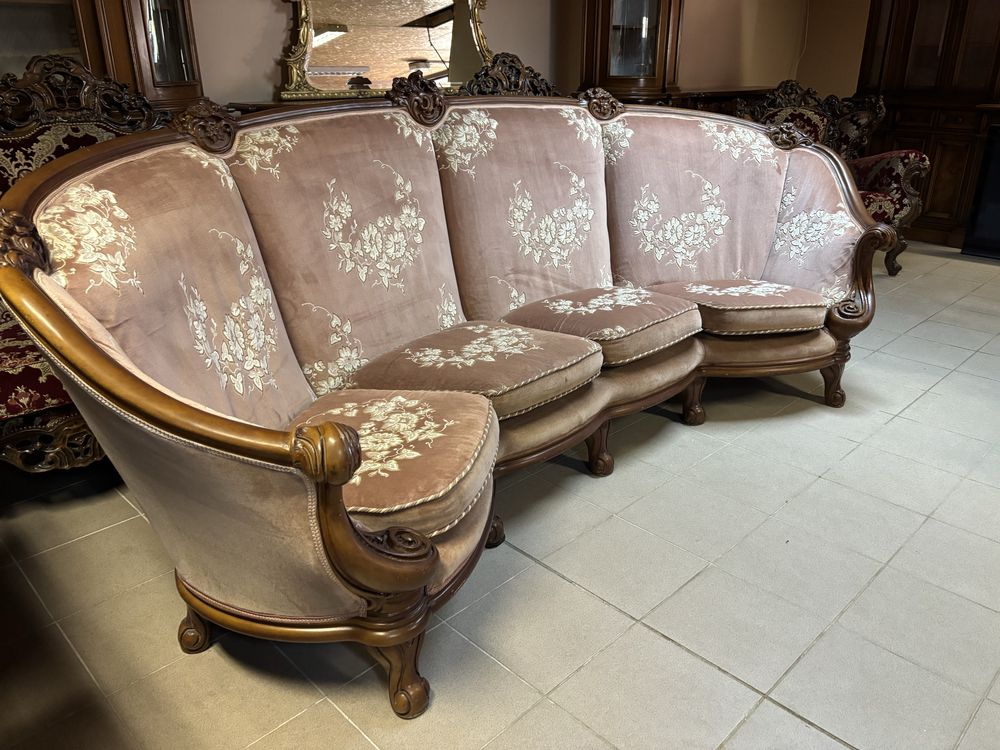 Włoski Komplet Wypoczynkowy 411 mega sofa 2 fotele meble stylowe