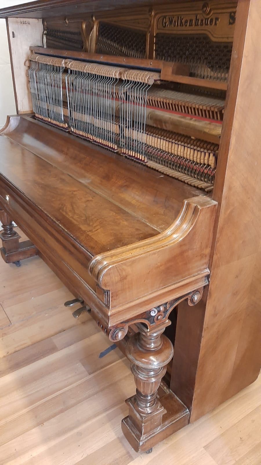 Pianino G. Wolkenhauer Stettin