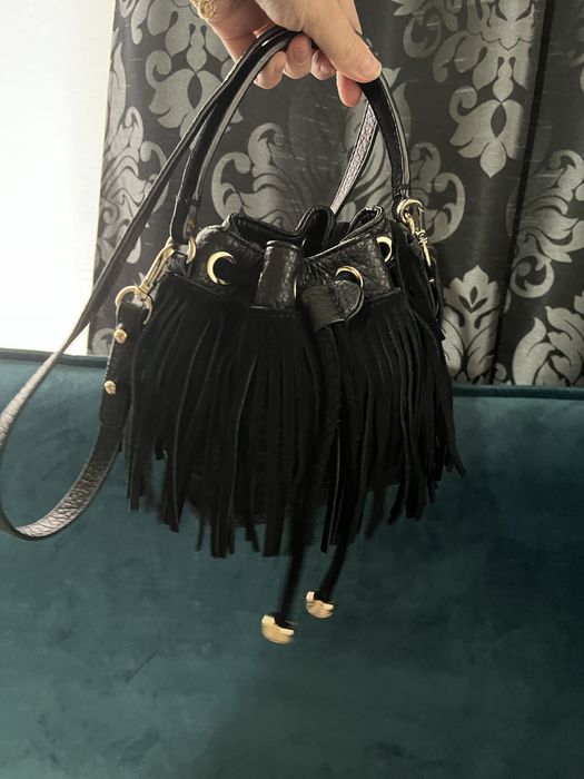 Женская сумка с бахромой zara