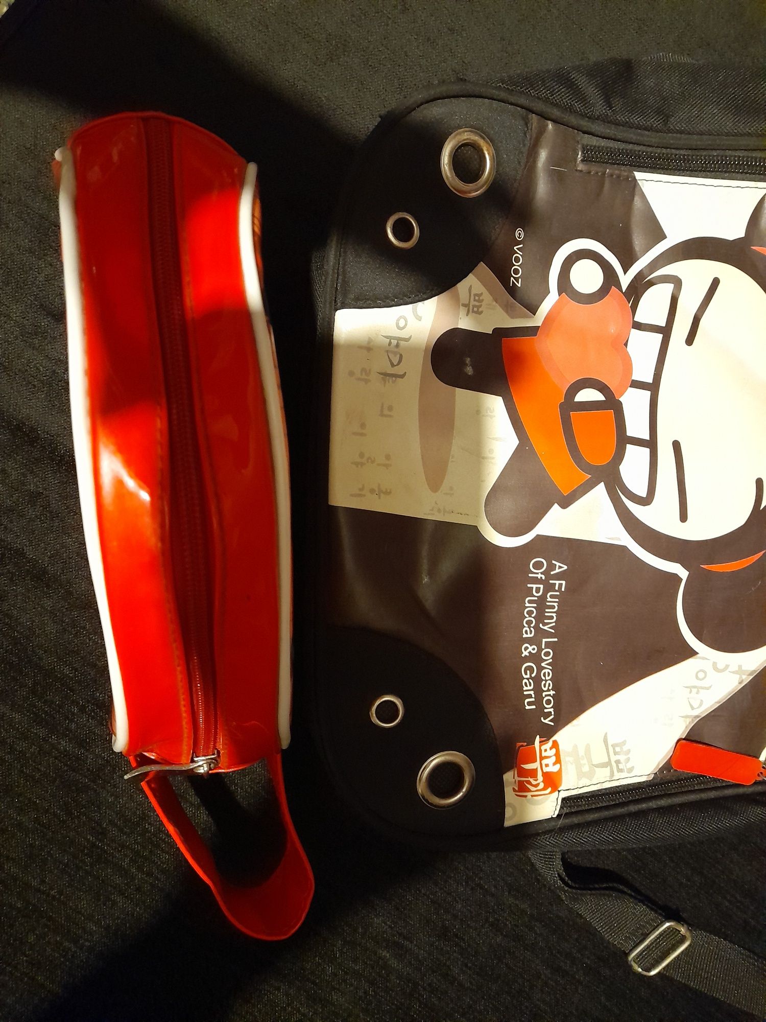 Conjunto mochila e bolsa Pucca