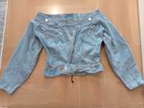 Tramway Denim jeansowa vintage żakiet marynarka Kurtka gorset 2 38 40