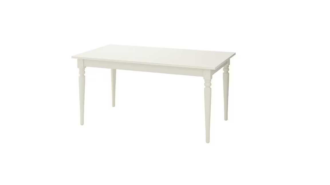 Mesa  extensível INGATORP, branco, 155/215x87 cm