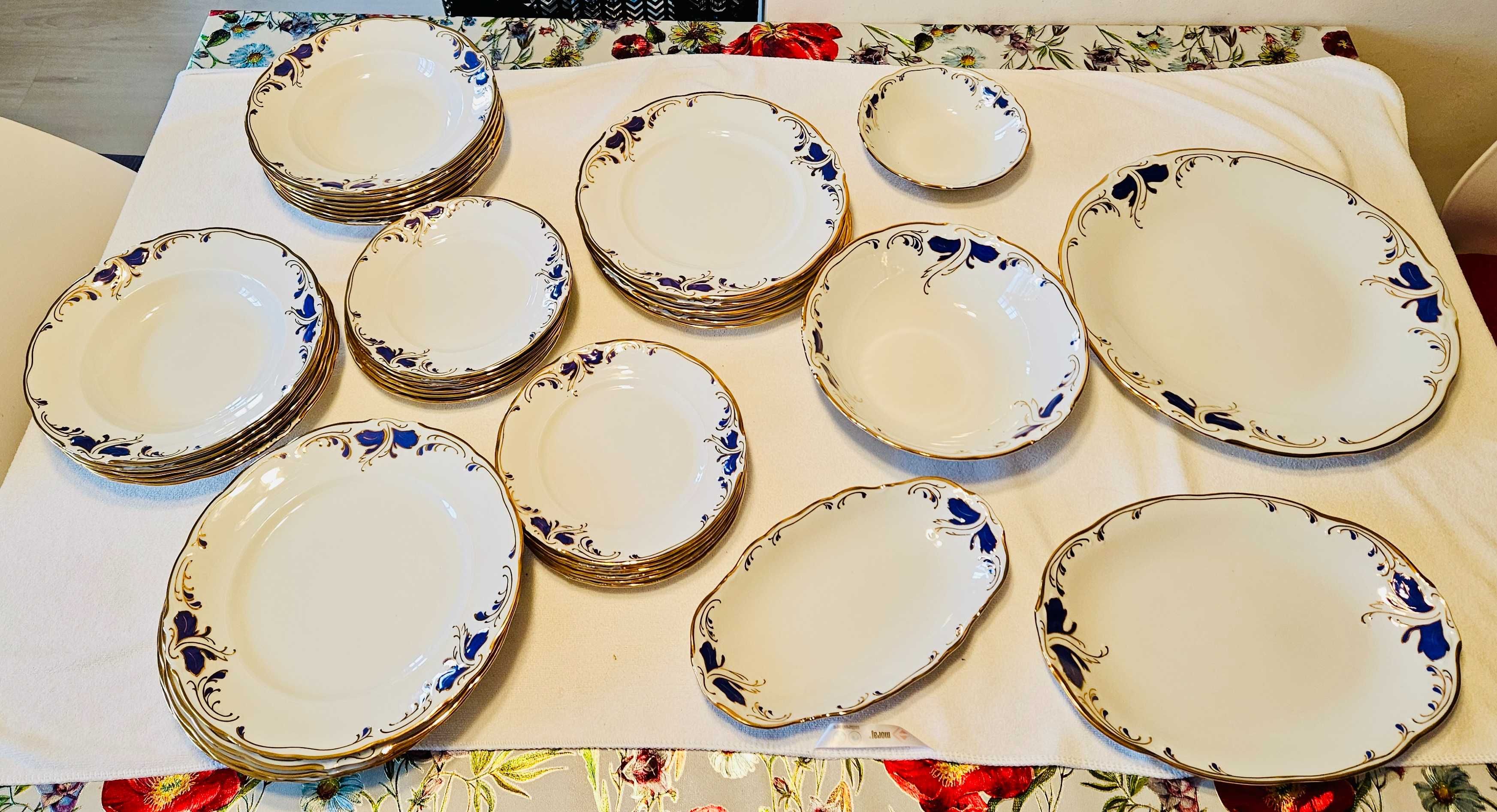 Serwis obiadowy i kawowy dla 12osób Porcelana Polska Demeter Fryderyka