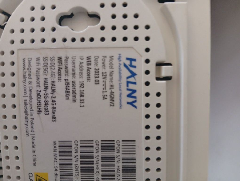 Router modem halny światłowód
