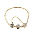 Złota bransoletka 585 14K podstawa charms zawieszki pandora elementy