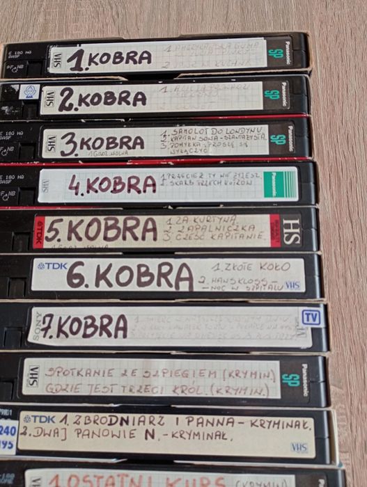 Kasety VHS nagrane plus gratis