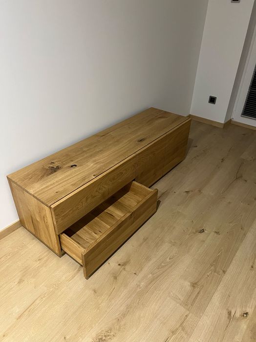 Szafka rtv dębowa pod telewizor drewno dąb