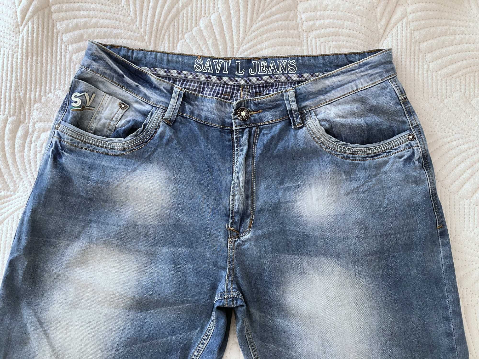 Spodenki męskie szorty dzinsowe jeansowe W36/ XL niebieskie letnie!