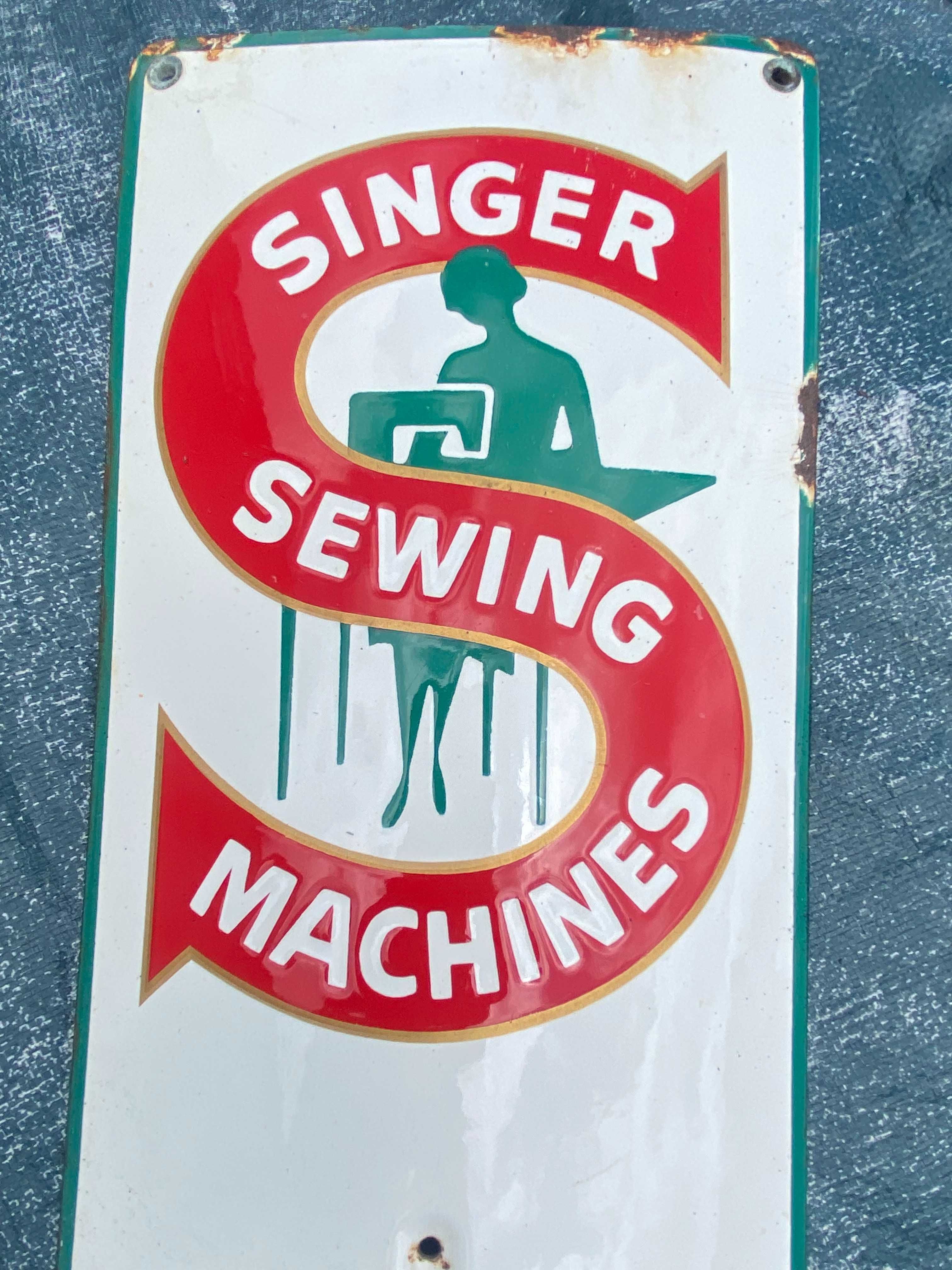 Placa Esmaltada Singer