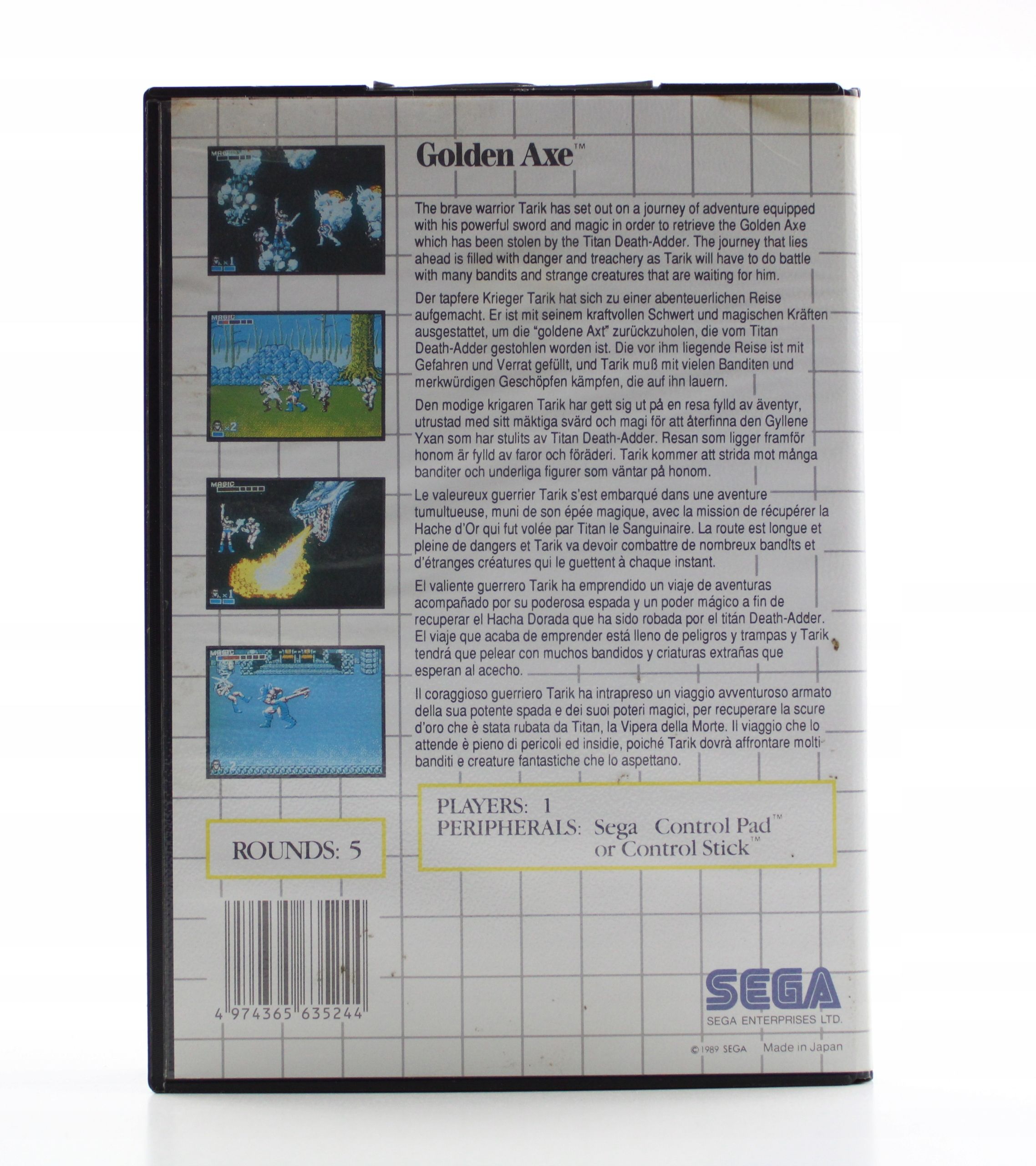 Gra Golden Axe Sega Game Gear, Master System