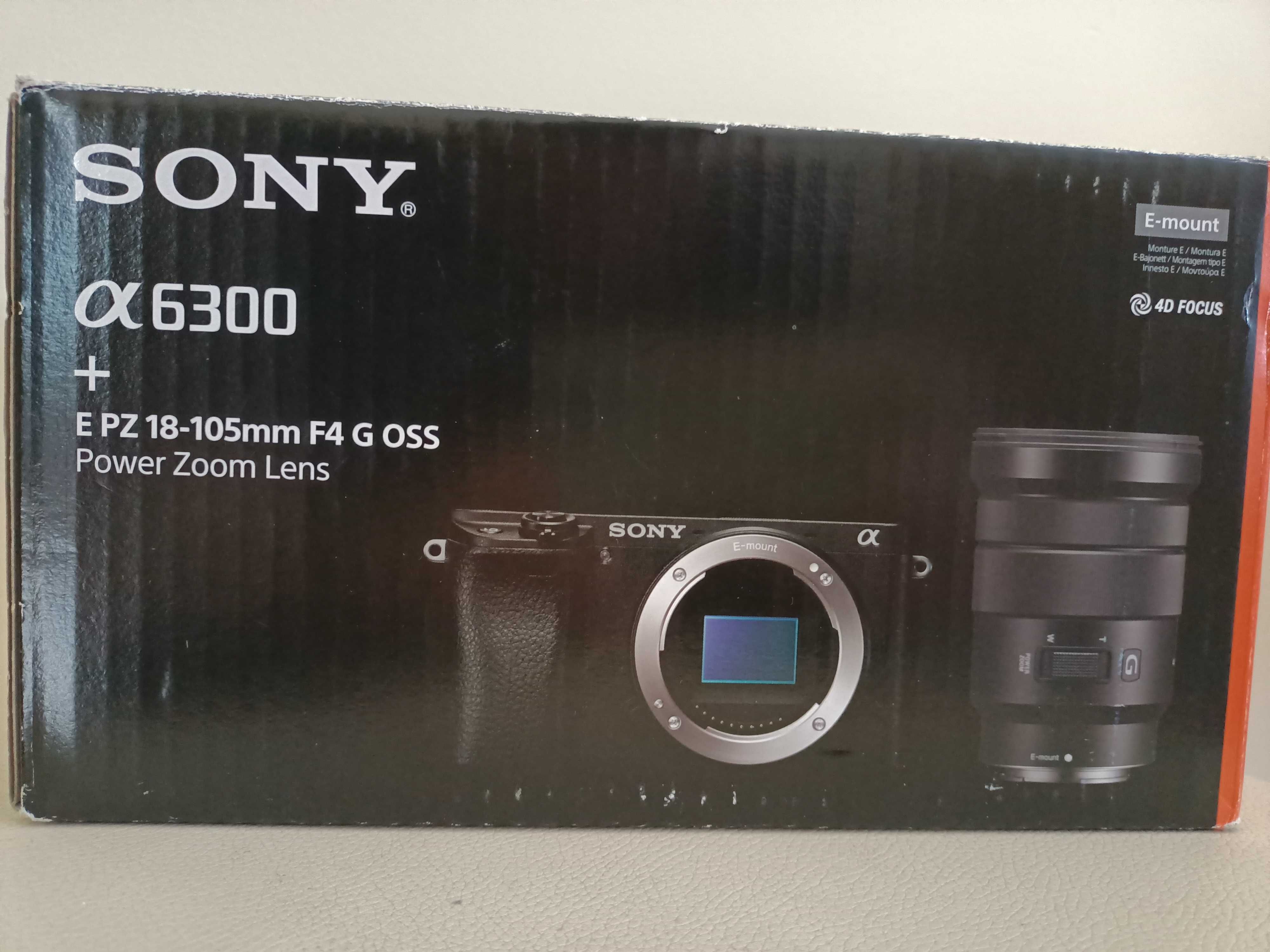 V' Sony a6300 +2 baterie +karta + Sony 18-105 f4 G - jak nowy