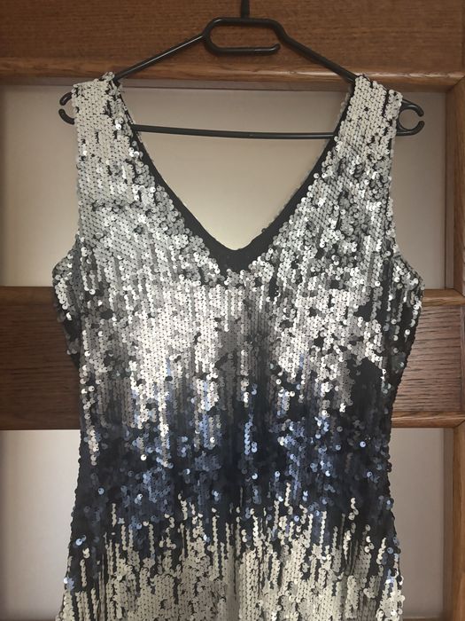 Sukienka damska cekinowa S/M błyszcząca andrzejkowa / sylwestrowa