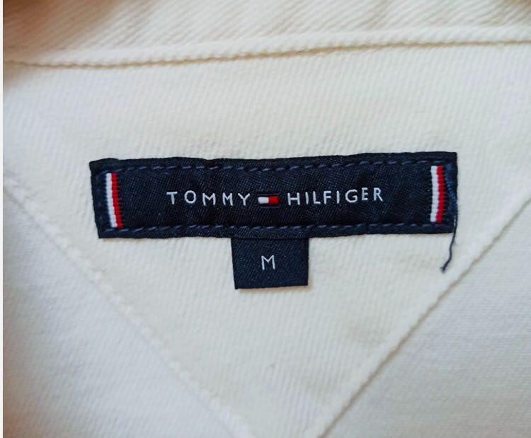 Kurtka jeansowa biała dżins męska oversize TH Tommy Hilfiger M