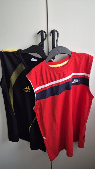 2 szt Bluzka t-shirt bezrekawnik męski Adidas Nike rozmiar  M