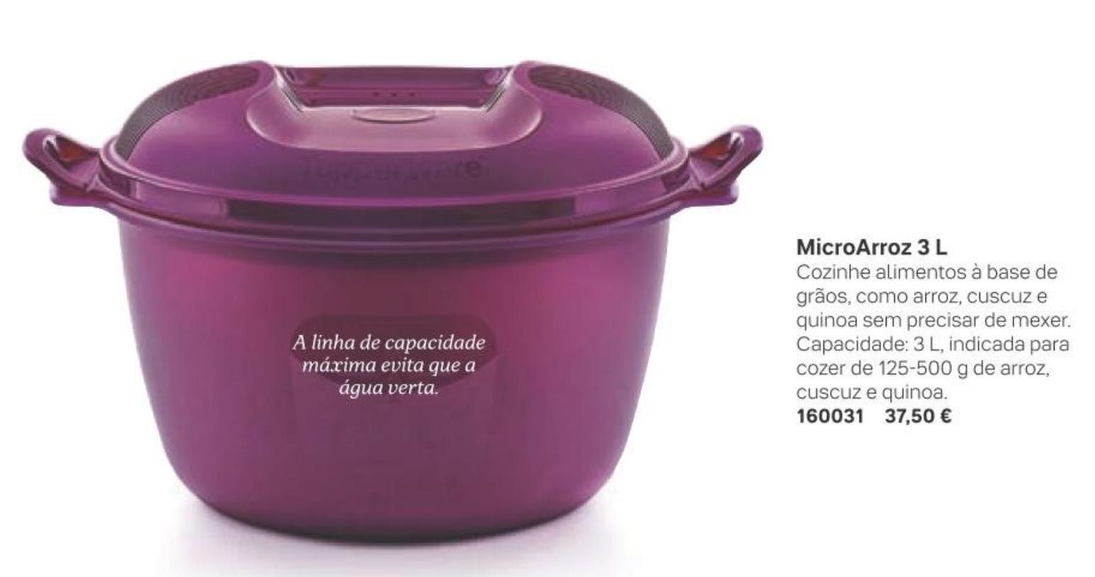 Micro-Arroz 3L Tupperware - Super Preço