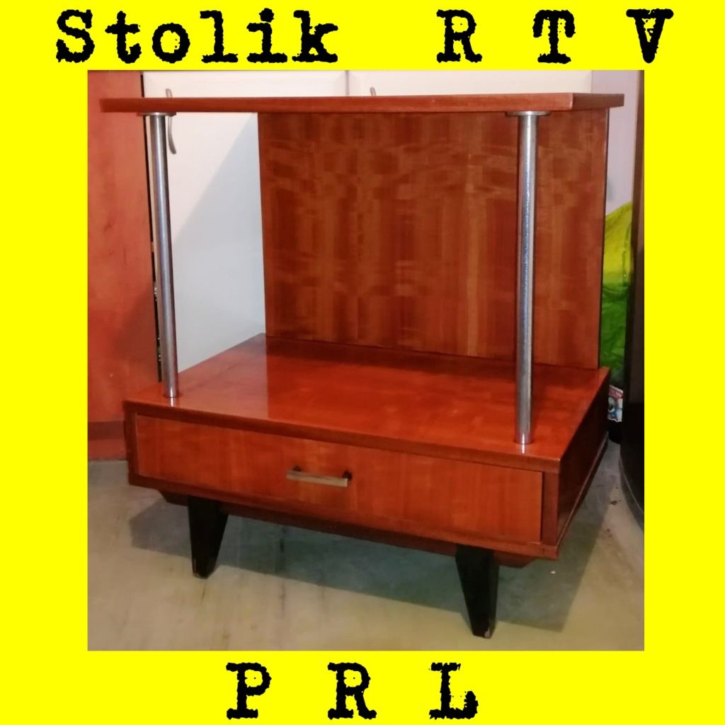 •• PRL •• Szafka pod telewizor stolik RTV na nóżkach ‼️