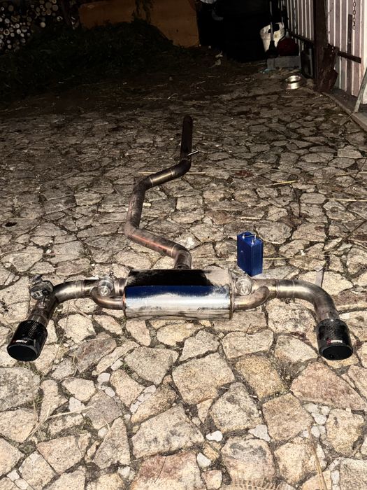 Linha de escape em inox de 70mm c/ sistema de panela com valvula