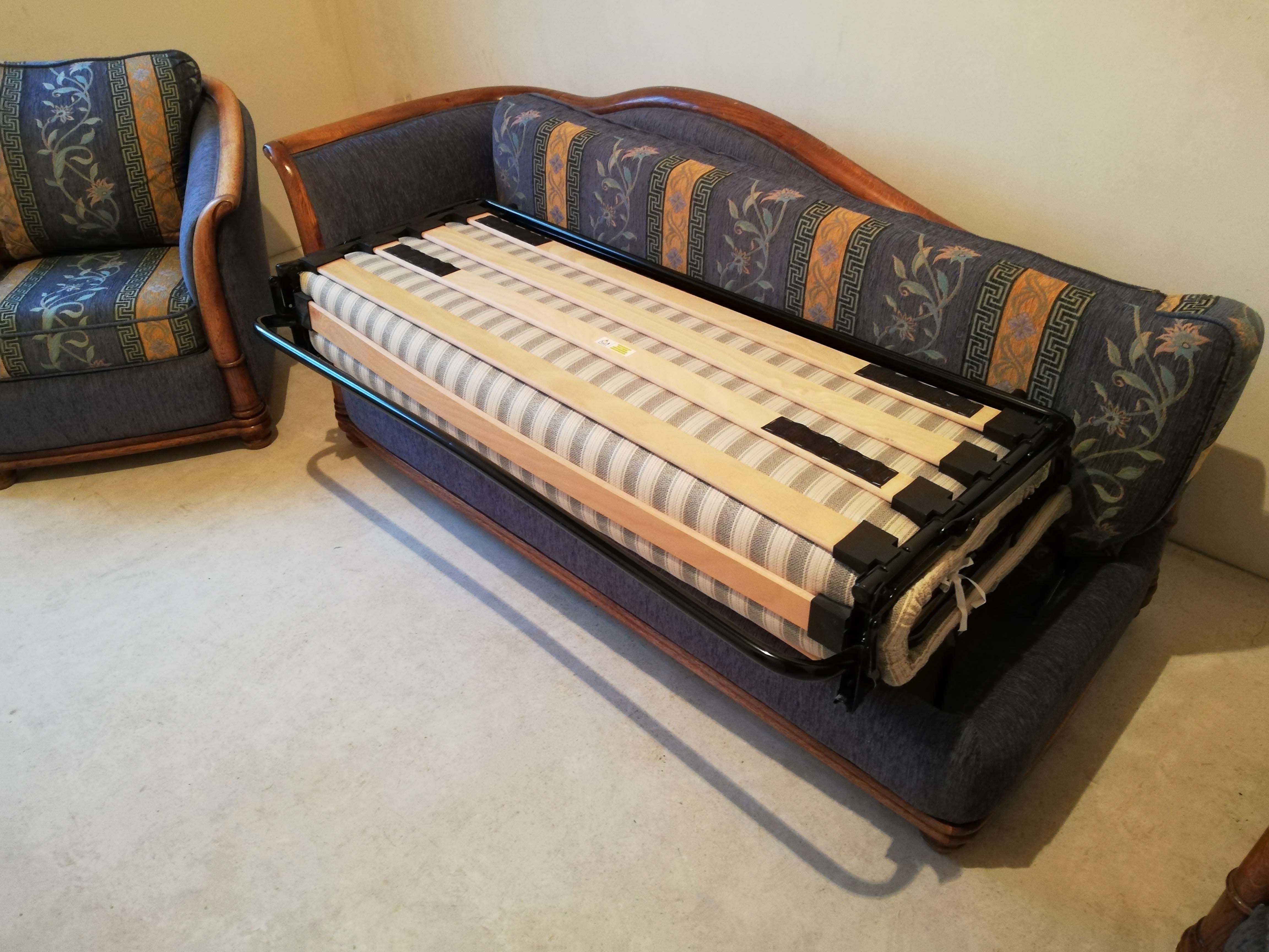 Sofa Szezlong rozkładany + dwa fotele EXCLUSIVE jak nowe