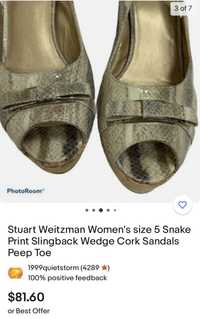 Stuart weitzman босоножки кожа