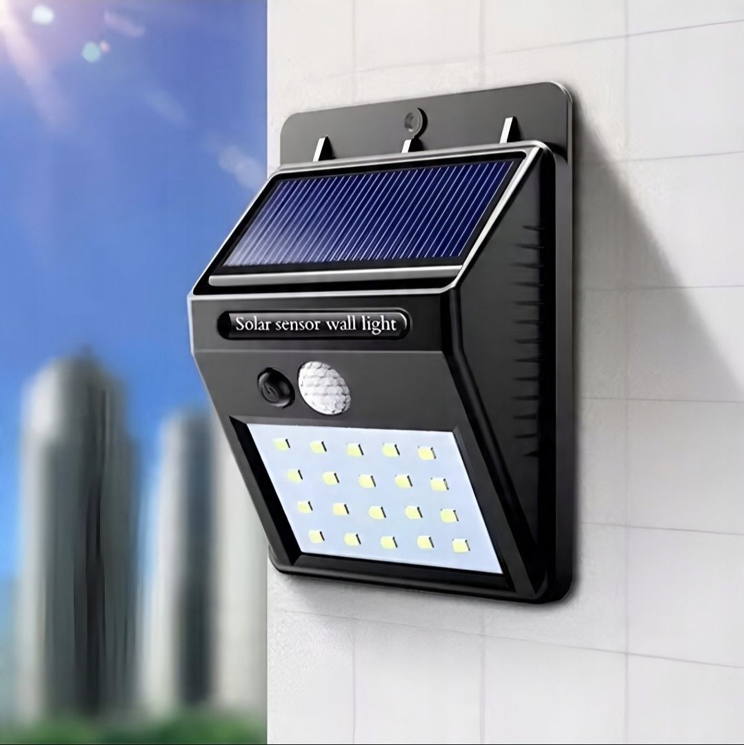4 x Lampa solarna 20 LED ogrodowa czujnik ruchu i zmierzchu