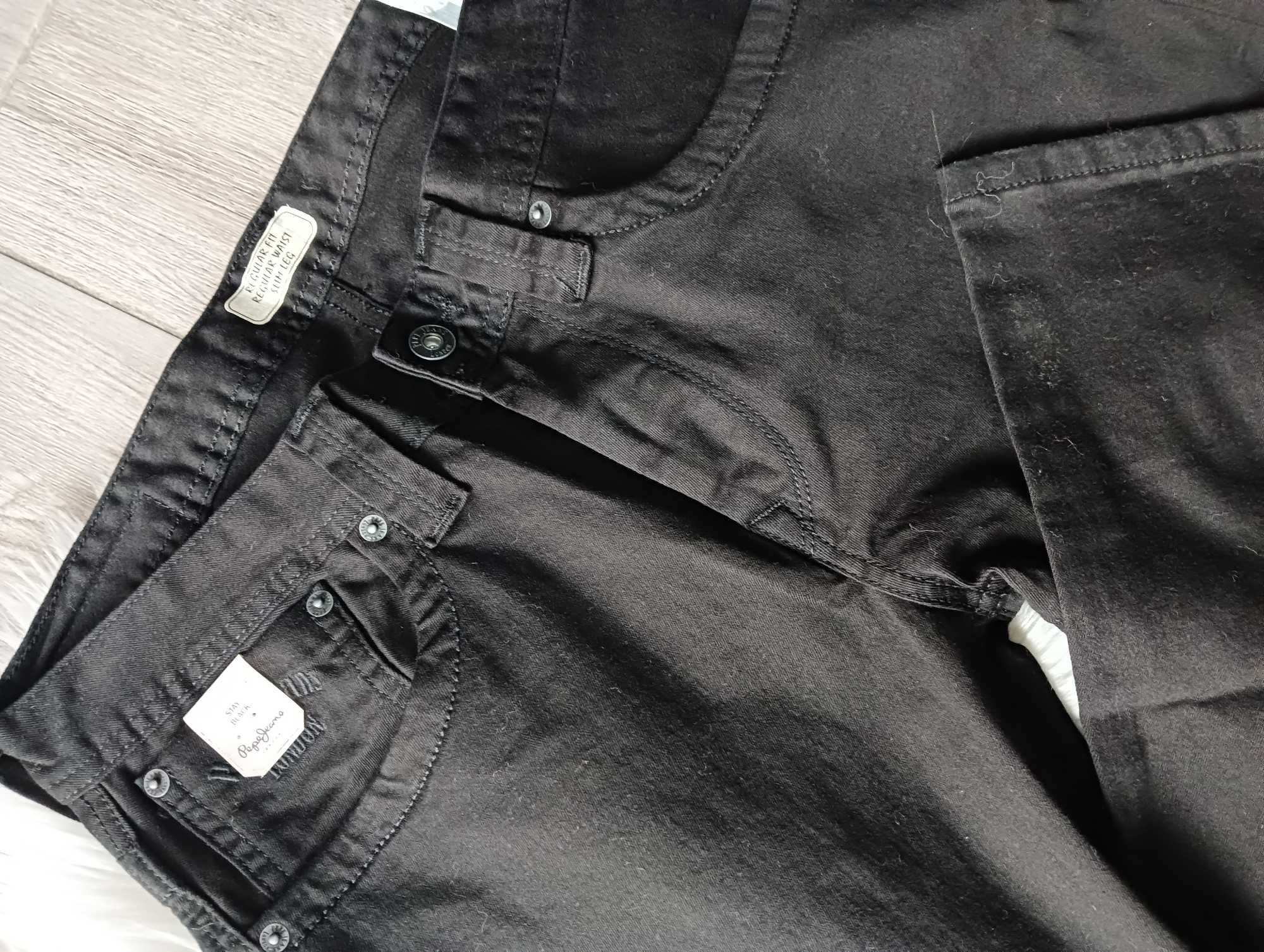 spodnie męskie czarne pepe jeans