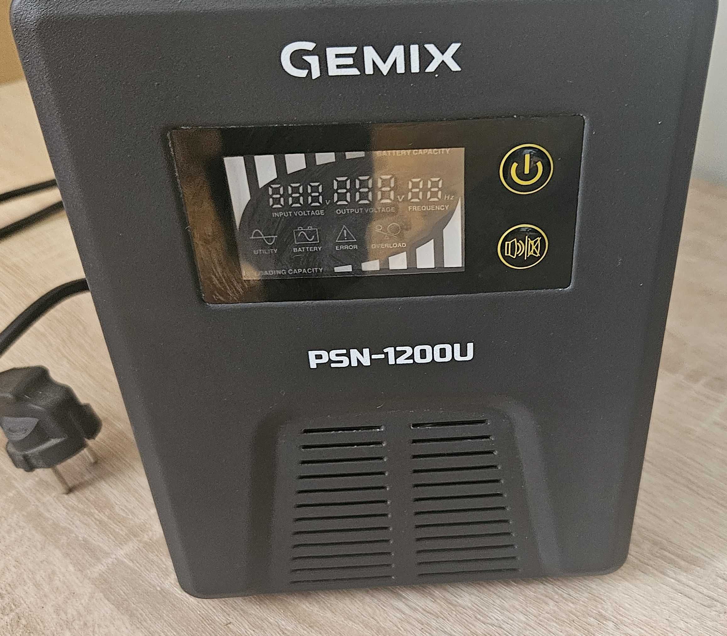 Джерело безперебійного живлення Gemix PSN-1200U LCD 1200ВА/800Вт