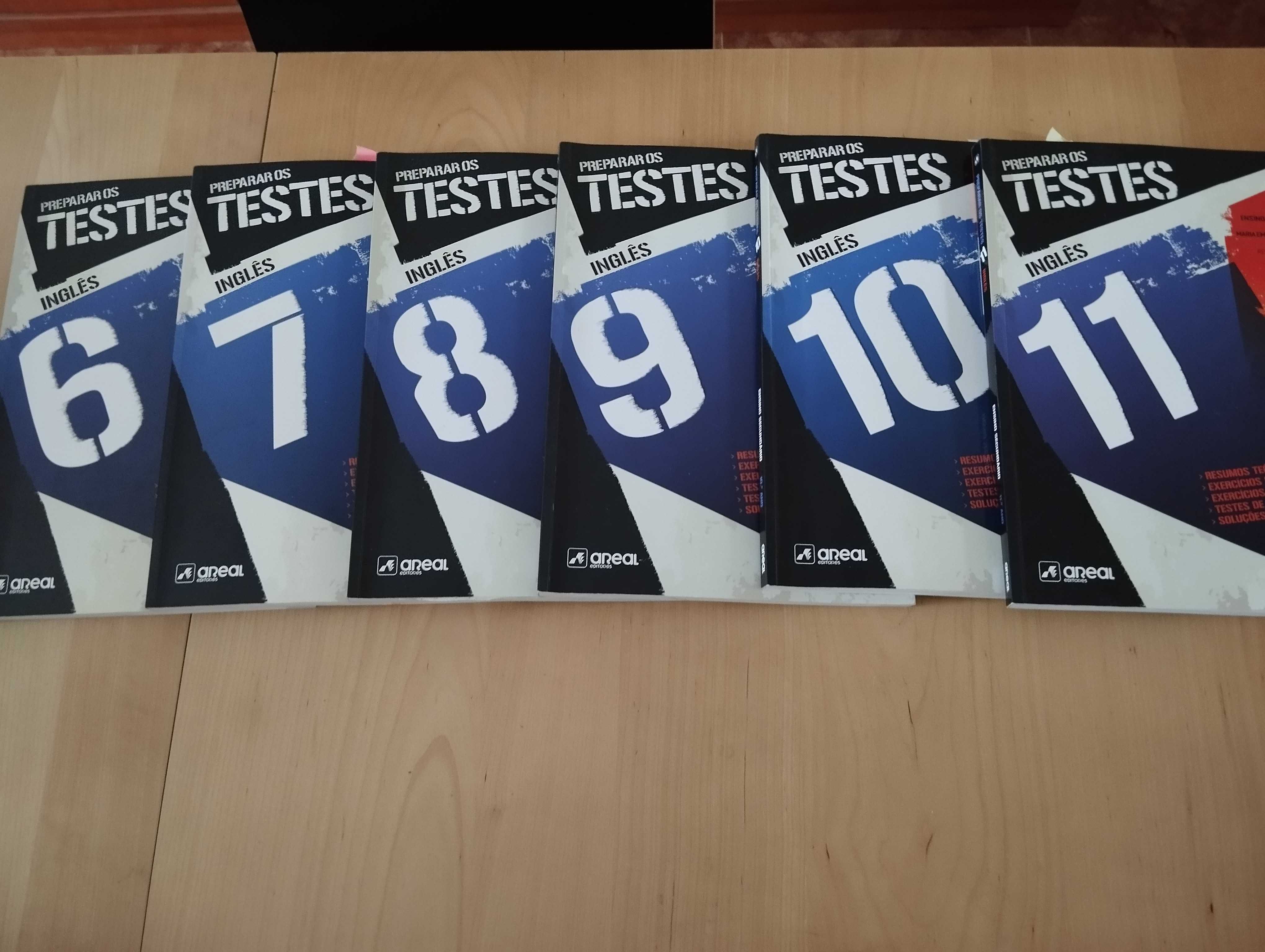 Livros Preparar o testes Areal inglês 6.°, 7.° , 8.°, 9.°, 10.° e 11.°