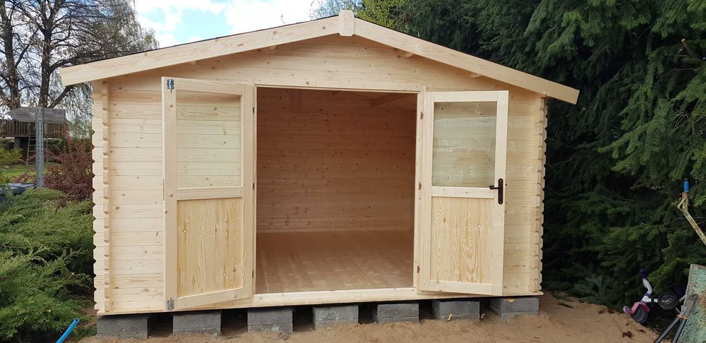 SOLIDNY domek letniskowy z balika aż 34 mm* 400 x 400 * 16 m2*ogrodowy