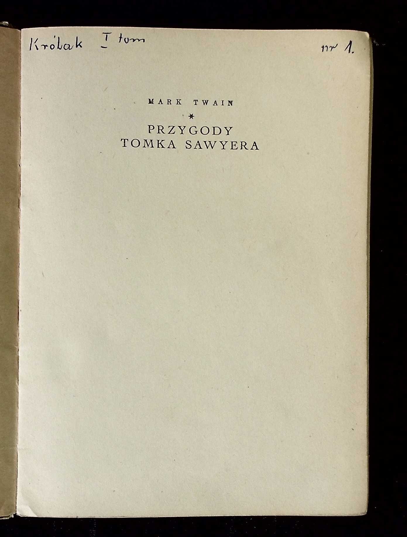 Twain Mark - Przygody Tomka Sawyera --- 1949 r