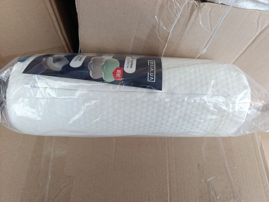 Подушка валік ортопедична меморі з ефектом пам'яті латексна. 40х15х15.