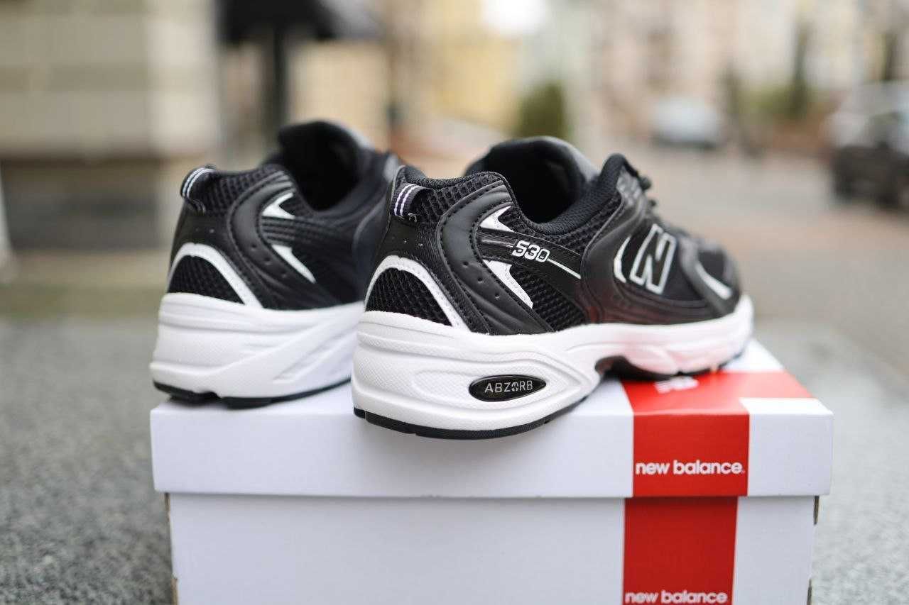 РОЗПРОДАЖ! New Balance 530 Black/White 37 38 39 40 41 42 43 44 45 нб