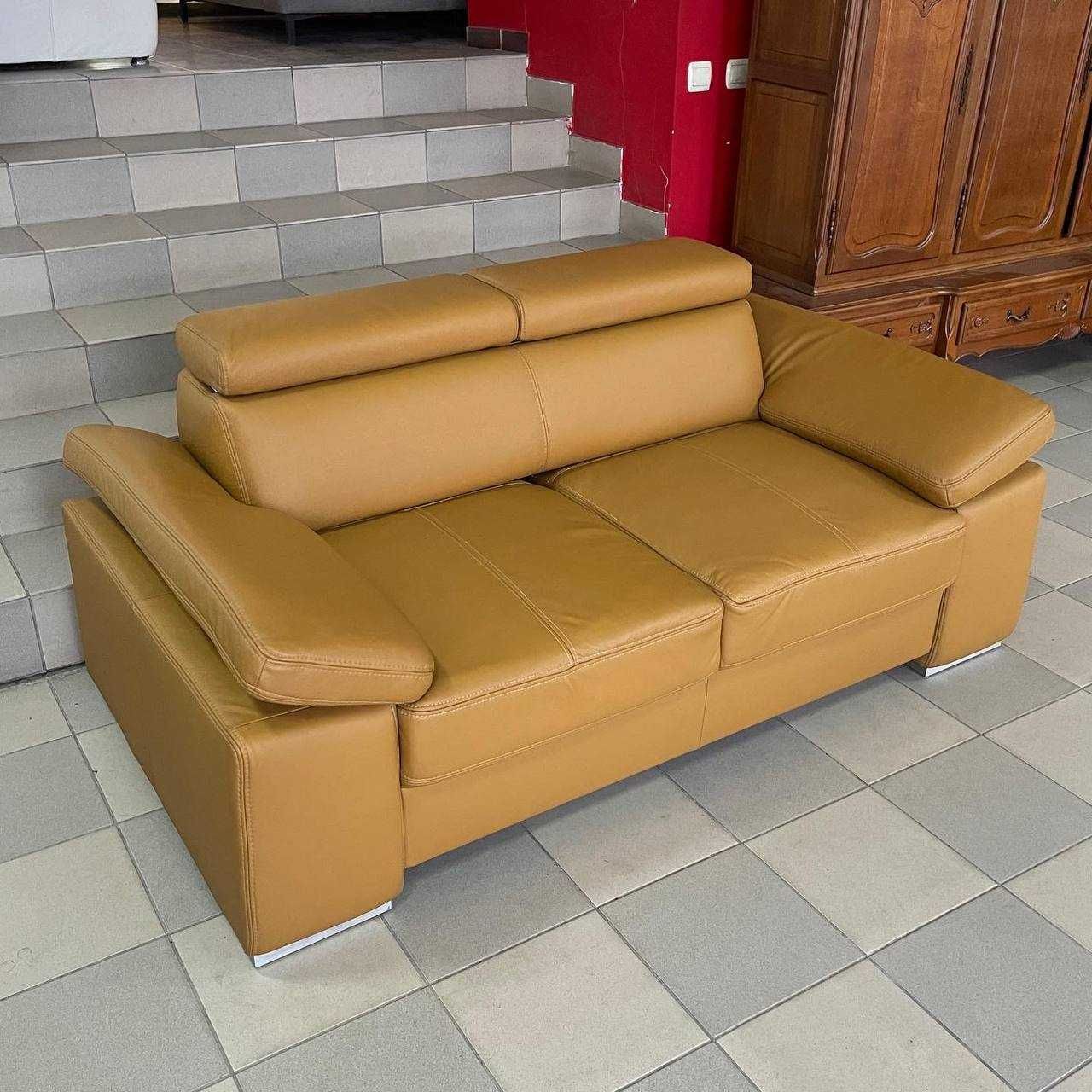 БЕЗКОШТОВНА ДОСТАВКА Прямий шкіряний диван з Німеччини