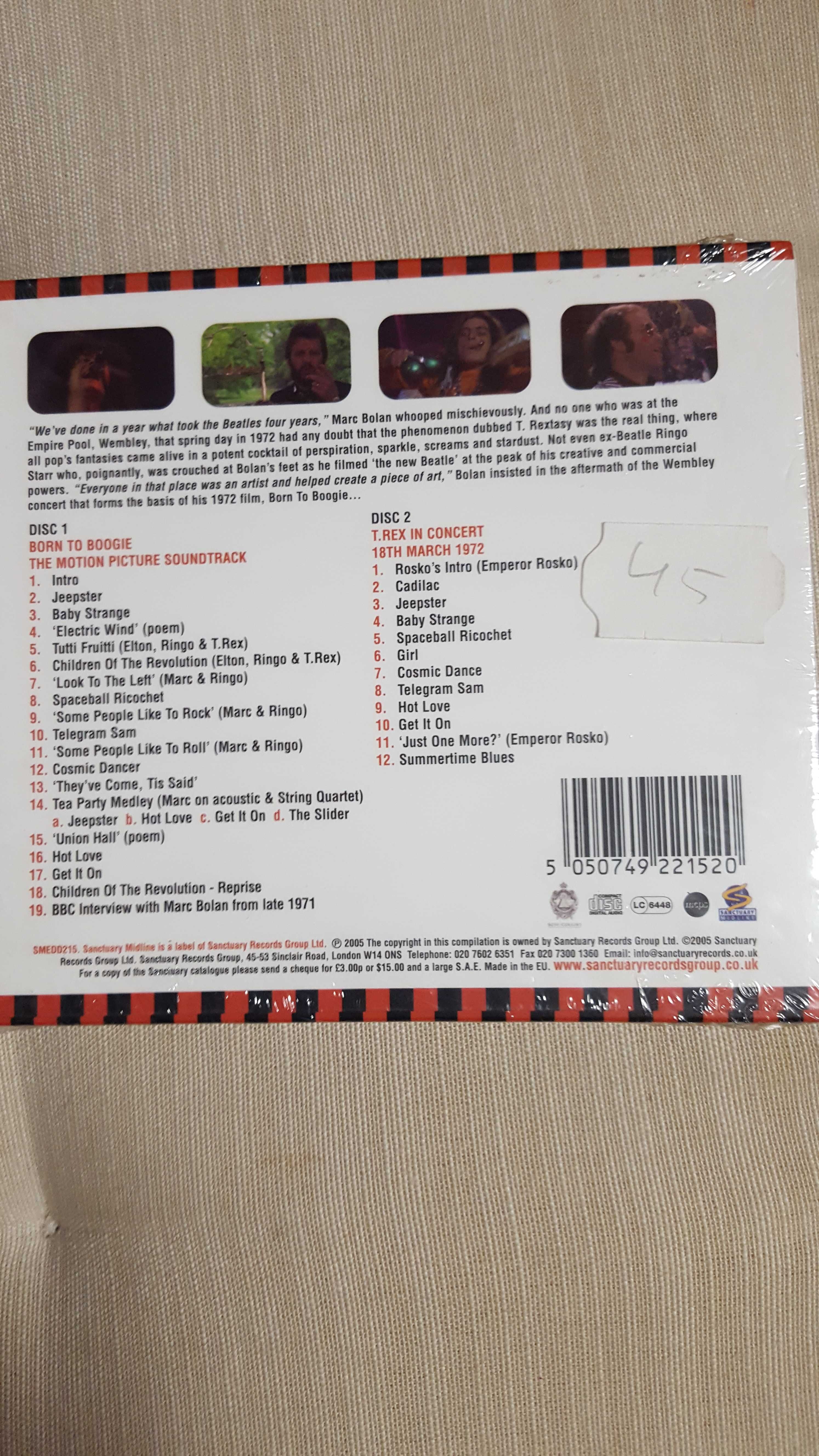 Marc Bolan TREX album 2 CD Born to Boogie folia