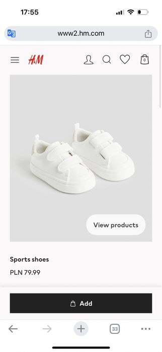 Кеди h&m 18/19 розмір