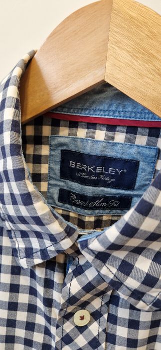 Koszula męska w kratę Slim fit Berkeley rozm. M