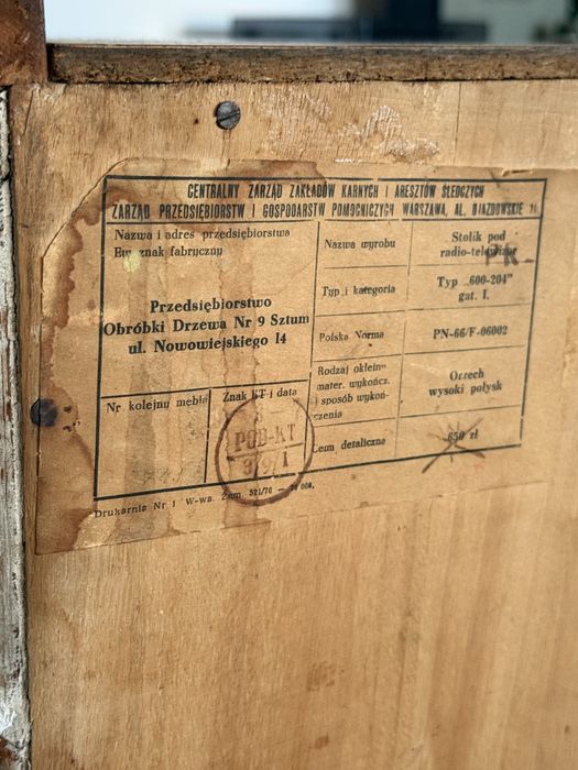 Stolik pod telewizor rtv patyczak prl vintage