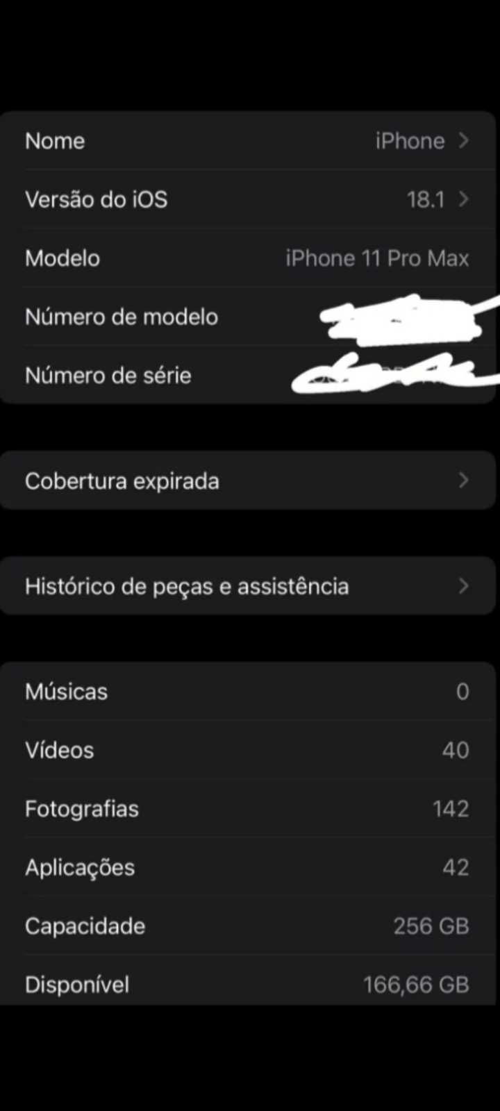 iPhone 11 pro Max com 256Gb