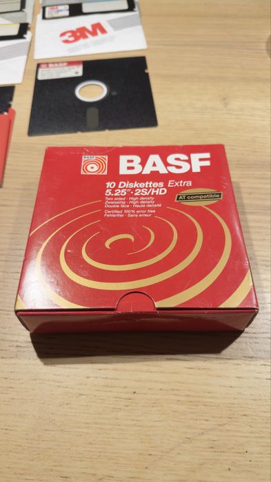 Dyskietki 5.25 BASF nowe 10szt + 10szt różne - vintage