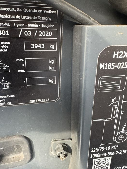 Wózek  linde H25 triplex 4,90 LPG 20 rok