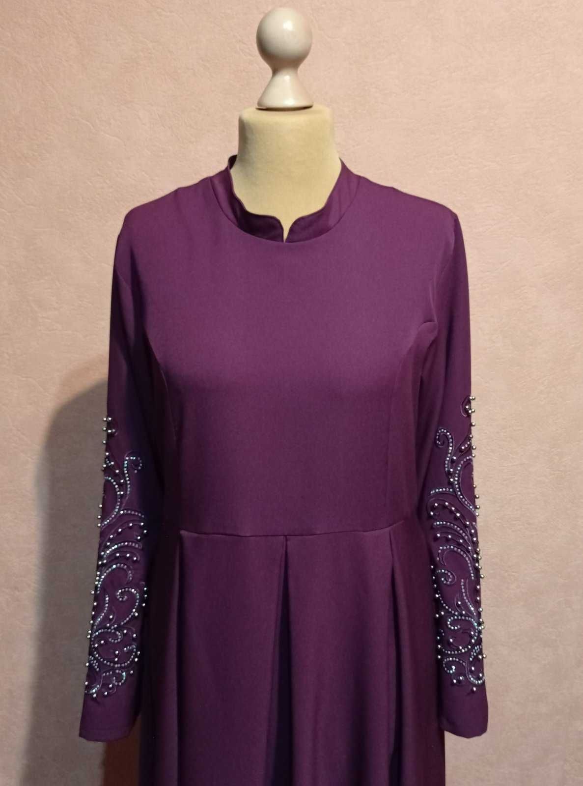 Нарядное платье в пол с вышивкой, Moda Selvim (Турция).