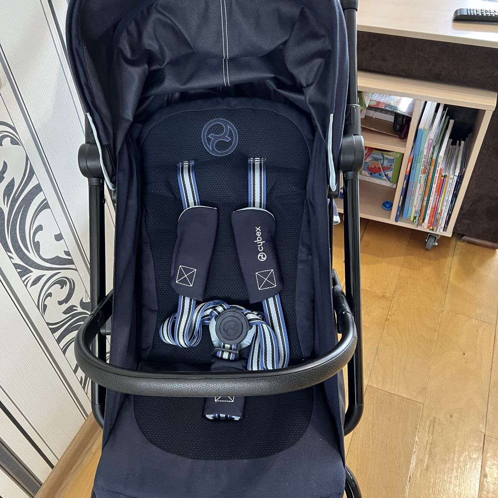 Прогулочна коляска cybex eezy s+2 navy blue в ідеальному стані