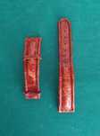 Bracelete Breitling vintage, usada, pele de crocodilo, original, 18mm
