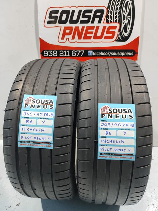 2 pneus semi novos 205-40R18 Michelin - Oferta dos Portes