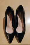 Buty na obcasie ze skóry,czarne czółenka,eleganckie,r.38, Sergio Leone