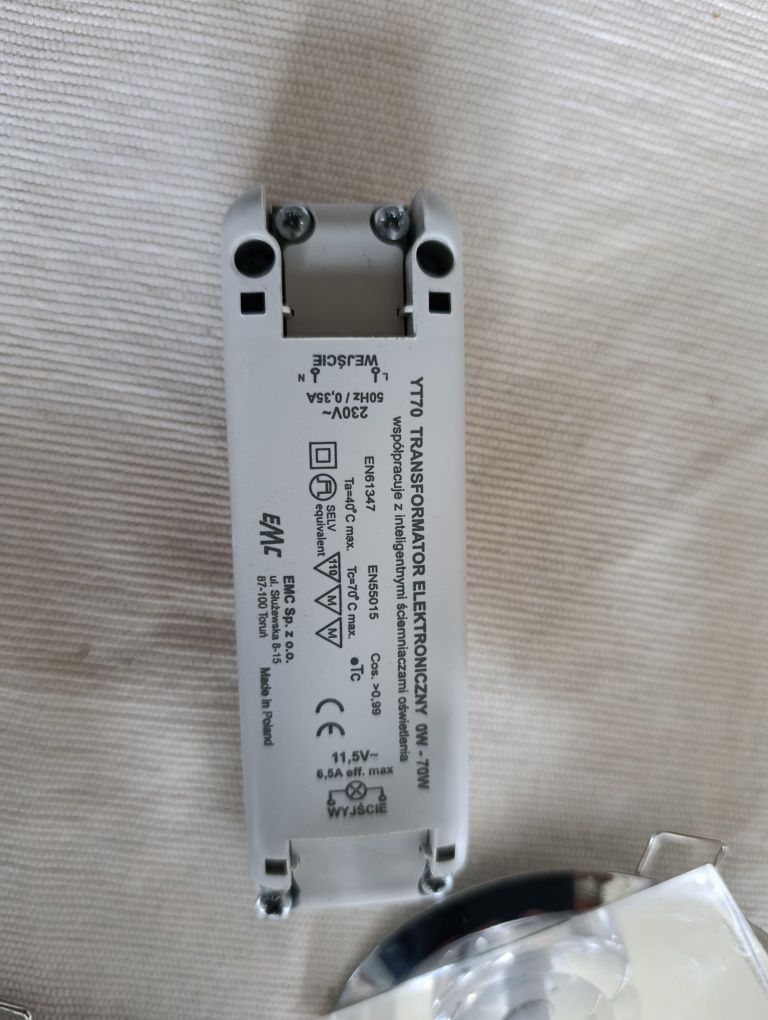 Lampy sufitowe szklane kostki 3 sztuki LED