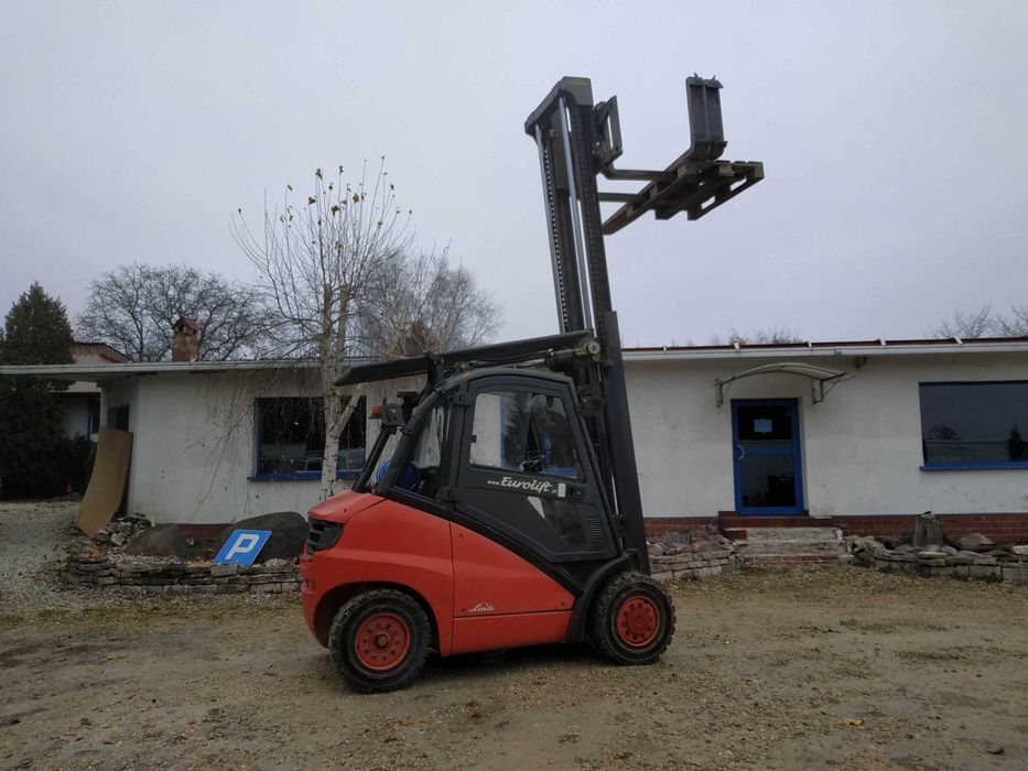 Linde H40 H45 H50 Gaz 4000kg Wózek widłowy UDT faktura paleciak 240cm