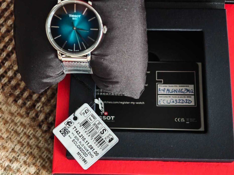 Zegarek Tissot Everytime Lady 34 Turquoise Dial Mesh - nowe!