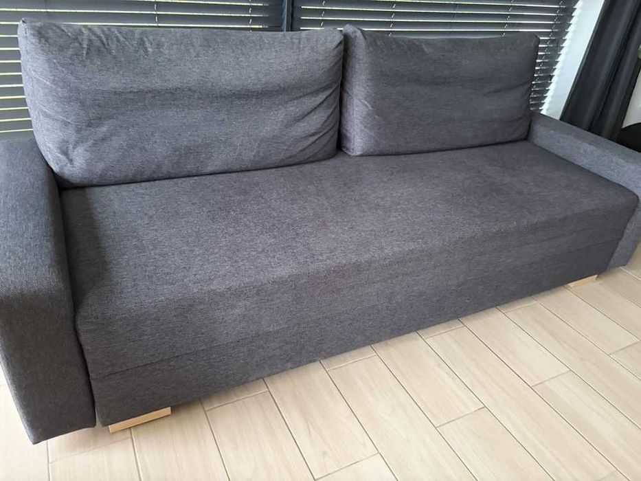 Sofa 3-osobowa, rozkładana z funkcją spania  IKEA GRALVIKEN antracyt