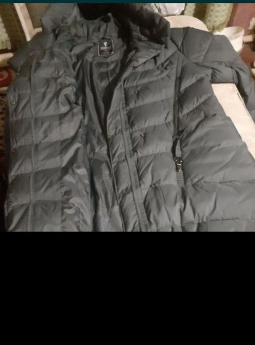 Пуховик женский, зима, темно
