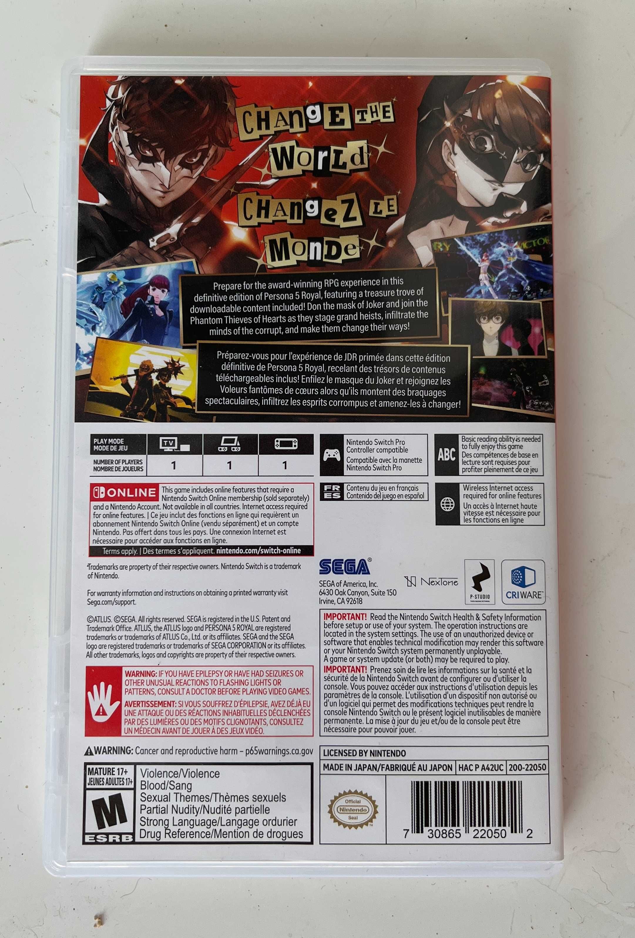 Гра Persona 5 Royal Nintendo Switch картрідж